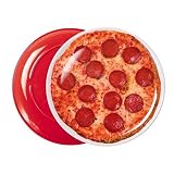 Melamine Pizza Plate - Pepperoni & Cheese / Red
