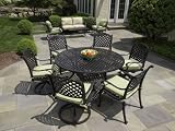 5-pc Long Cove 60 Round Dining Set (Table + 4 Chairs) by Alfresco Home - Antique Fern (22-7606-AF)