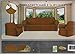 STRETCH FORM FIT - 3 Pc. Slipcovers Set, Couch/Sofa + Loveseat + Chair Covers - DARK BROWN Color, Stretch Pique Fabric