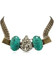 Citrine by the Stones Brass Toltec Necklace