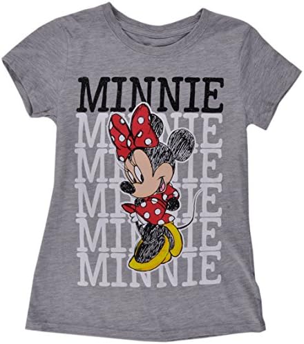 Minnie Mouse Tee Shirt Disney Glitter Gray Girls Age 8-12 Medium