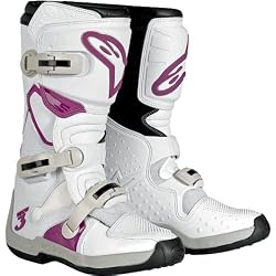 Alpinestars Stella Tech 3 Women's MotoX Motorcycle Boots - White/Violet