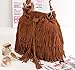 CY Womens Retro Vintage Crossbody Bag Shoulder Bag Cross-body Handbag with Fringe Tassel