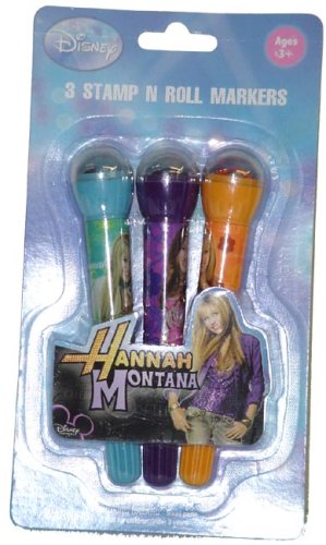 Set of 3 Hanna Montana Stamp N Roll Markers