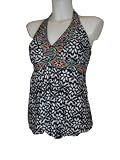 Womens Maternity Tankini Bikini Two Piece Swimsuit Swimwear Khaki Black Floral S-XXL
