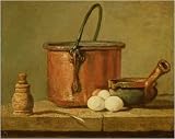 Still Life of Cooking Utensils Cauldron Frying Pan art print 30x37.9cm by Jean Baptiste Chardin