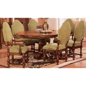 Nobleman Pedestal Table, Side Chair  Arm Chairs by Cross