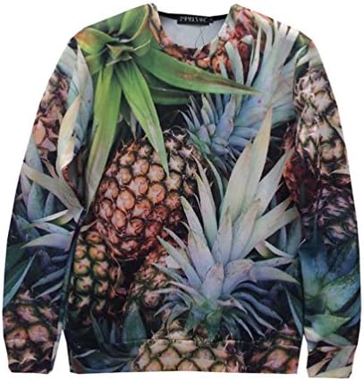 Funny Crewneck 3D Sweatshirts Hoodies 100% Pineapple Small