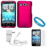 Pink Durable Protective Rubberized Crystal Hard Case Cover for AT&T Wireles ....