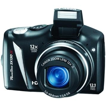 New CANON 12.1 Megapixel Powershot SX130 IS Digital Camera 720p High-Definition Video LCD Display