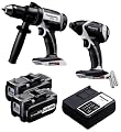 Panasonic EYC159LR Cordless, Battery Powered, Rechargeable 18V Hammer Drill Driver / Impact Driver Combo