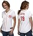 Joey Votto Women's Jersey: Women's 2010 Majestic Home White #19 Cincinnati Reds Jersey - XX-Large