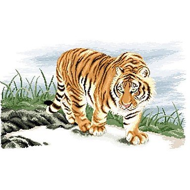 BST Cross Stitch Kit The Mighty Tiger Cross Stitch