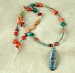 Rainbow Casilica Necklace - Each Stone Unique - Free Shipping!