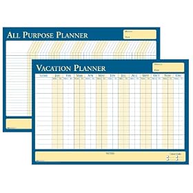 House of Doolittle All Purpose/Vacation Reversible Laminated Planner, 26 x 24 InchNon-Dated with Write on/Wipe off Feature, Recycled (HOD639)