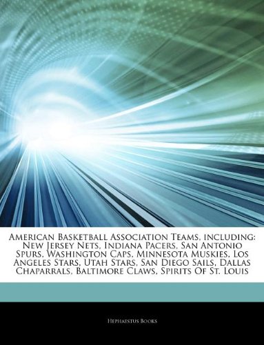 American Basketball Association Teams, including: New Jersey Nets, Indiana Pacers, San Antonio Spurs, Washington Caps, Minnesota Muskies, Los Angeles ... Baltimore Claws, Spirits Of St. Louis