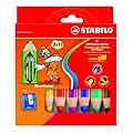 STABILO woody 3 in 1 6er Etui mit Spitzer - Multitalent-Stift (aquarellisierbarer Buntstift)e