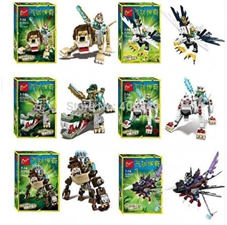 6PCS CHIMA Legend Action Figure TOY Lion Croc Wlof Eagle Gorilla Raven Building Blocks Sets Compatible With Lego (In Original BOX)