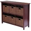 Winsome� Milan Low Storage Shelf with Baskets