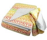 Tommy Hilfiger Woodstock Peace Quilt Twin Bed Cover
