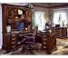 Bordeaux Cherry L-Desk with Hutch Carrington Collection by DMI Furniture - OFG-LD1092