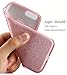 TOZO Case for iPhone 7 Plus, SHINY Series [Bling Crystal] Ultra Thin Sparkle Premium 3 Layer Hybrid Semi-transparent Lightweight / Exact Fit / Soft Case for iPhone 7 Plus 5.5 inch Pink