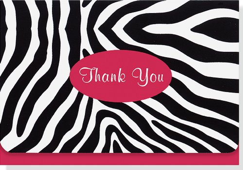 Zebra Thank You Notes