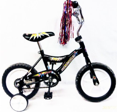 12-inch Children Bicycle W/Training Wheels Color Black for Boy