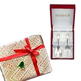 メモリアルギフト 出産祝い 名入れ 銀のスプーン&フォークセット 通常イベントラッピング