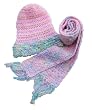 Handmade Hat and Scarf Set - Little Baby Girl in Pink Confetti (100% Crocheted By Han)