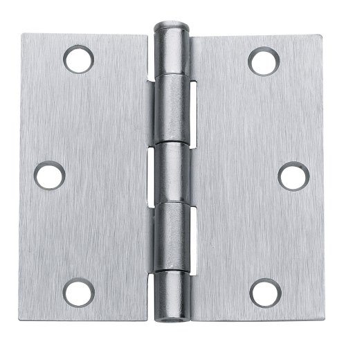 Global CP3535-26D-M Commercial Grade, Full Mortise Plain Bearing Hinge 2-Pack, Brushed Chrome