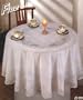 Tablecloth, Vinyl Lace 70 Inches Round, White