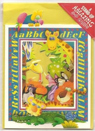 Tango Cards "Teddy Alphabet: Jungle" A Stand-Up Amazing 3-D Card!
