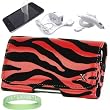 Apple Ipod Touch 3rd Generation ( Newest Version ) RED Tiger Print Horizontal Carrying Case Cover Pouch with Durable Clip and Belt loops + Ipod Touch 2G Home/travle Charger + Ipod Touch 2G Car Charger + Ipod Touch 2G USB Data Sync Cable + Ipod Touch 2G Screen Protector + Vangoddy tm, Live*Laugh*Love wrist band!!!