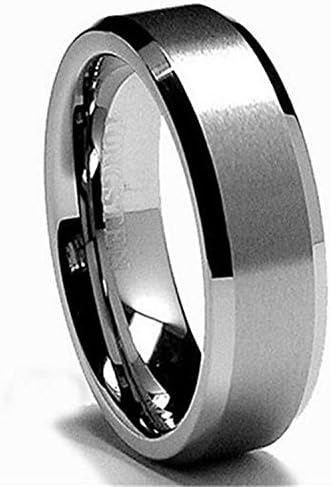 6MM Tungsten Carbide Satin Men's Wedding Band Ring Sz 12.0