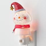 St. Nicholas Square Snowman Snowglobe Nightlight