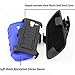 Galaxy Exhibit Case, Starshop(TM) Samsung Galaxy Exhibit T599 Hybrid Full Protection High Impact Dual Layer Holster Case with Kickstand and Locking Belt Swivel Clip Blue