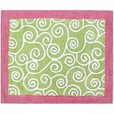 Pink and Green Olivia Accent Floor Rug by Sweet Jojo Designs