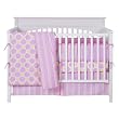 Sumersault Gumball Pink 4 piece Crib Set-Multicolor