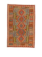 Design Community By Loomier Alfombra Kelim Kaudani (Rojo/Multicolor)