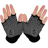 Mato & Hash Yoga Pilates Fingerless Exercise Grip Gloves