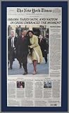 Barack Obama - NY Times - 44th President - Inauguration - Wood Mounted Newspaper Print