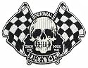 Lucky 13 Vintage Flags Embroidered Patch Iron-On Hot Rod