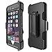 iPhone 6s Case, iPhone 6 Case [Heavy Duty][4 Layer][Fingerprint identification][Scratch Protection][Drop Protection][Dustproof][Shockproof] Hybrid Hard Shell with Bumper for iPhone 6s 4.7'Black