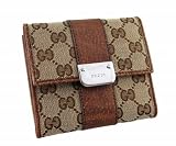 【並行輸入】グッチ GUCCI Wホック財布 233011 F4G1N 9763 ジャガードキャンバス×牛革(ベージュGG×ライトブラウン)
