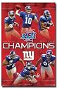 Super Bowl XLII Champions (Amari Toomer, Eli Manning, Brandon Jacobs, Osi Umenyiora, Plaxico Burress, Michael Strahan) Sports Poster Print -