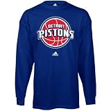 Detroit Pistons adidas Primary Logo Long Sleeve T-Shirt