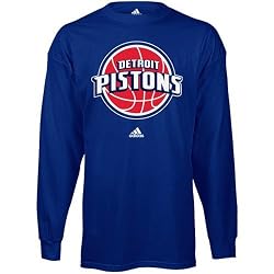 Detroit Pistons adidas Primary Logo Long Sleeve T-Shirt
