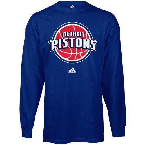 Detroit Pistons adidas Primary Logo Long Sleeve T-Shirt