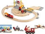 Brio: Rail & Road Set with Crane and Accessoires
